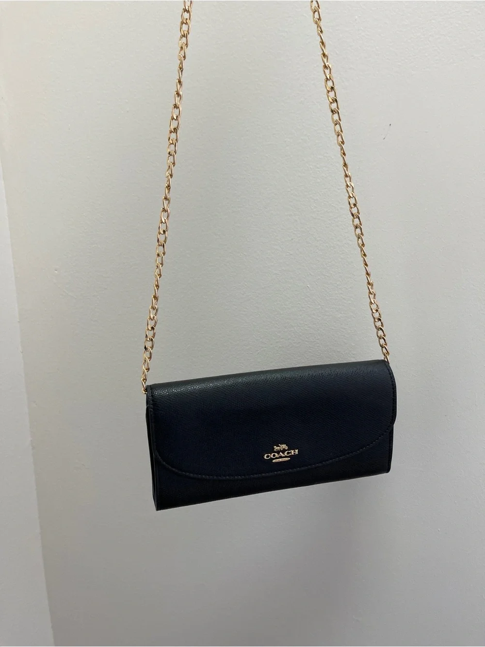 Coach Crossgrain Women’s Leather Slim Envelope Wallet Black NWOT